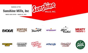 Sunshine Mills Dog Food Brands Fda Warning Letter